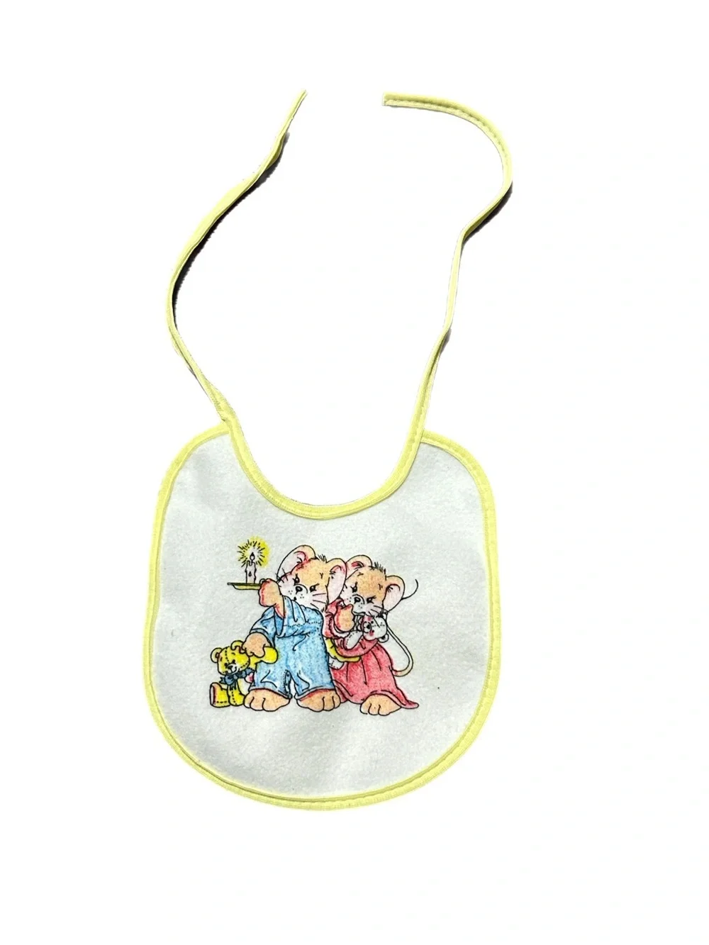 Adorable Vintage Mouse Infant Tie Bib